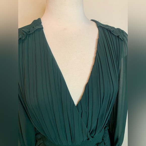 Zara Dark Green Long Sleeve Dress - Picture 5 of 7